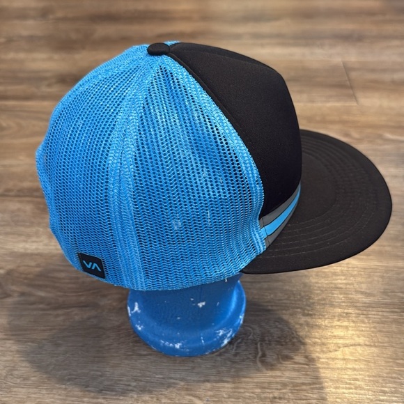 RVCA SnapBack Baseball Trucker Hat Blue Black - Picture 4 of 6